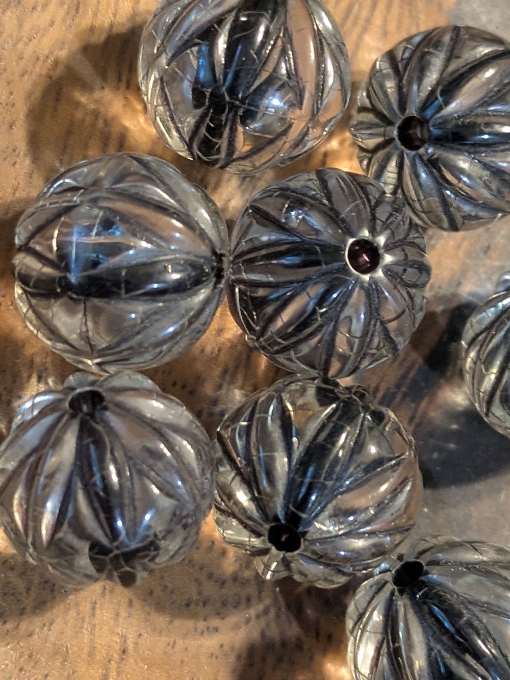 Clear Glass Pumpkin Bead String - Home Holiday Decor